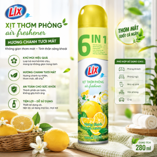 XỊT THƠM PHÒNG LIX 280ML - HƯƠNG CHANH
