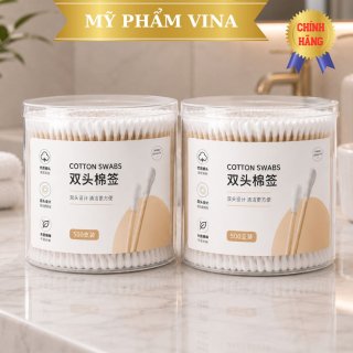 COMBO 2 Hộp 500 Cây Tăm Bông COTTON SWABS