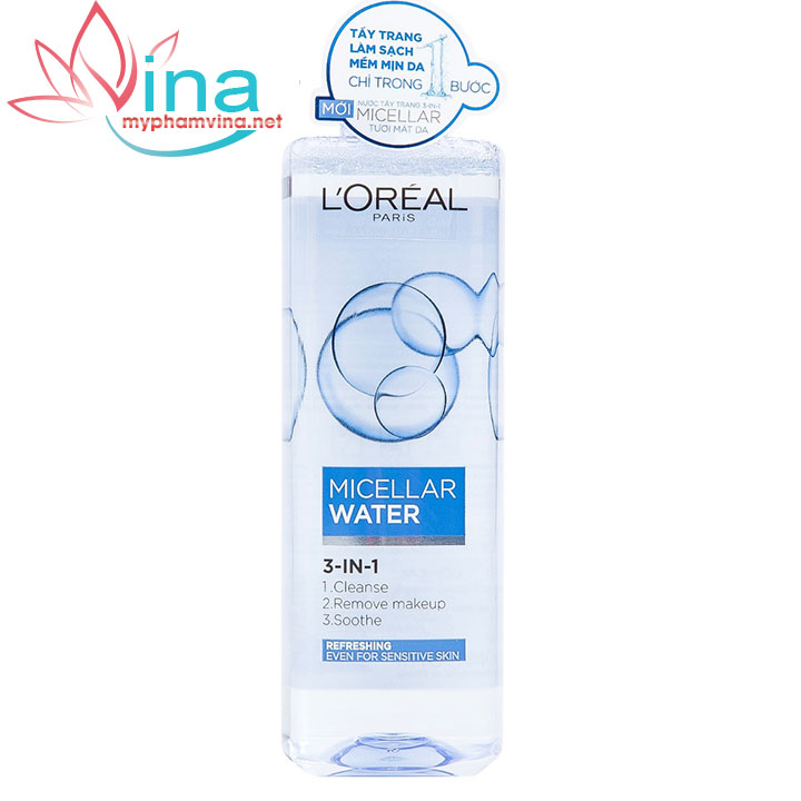 Nước Tẩy Trang Tươi Mát Loreal 3-in-1 Dành Cho Da Dầu & Da Hỗn Hợp 400ml 2