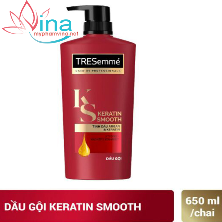 Dầu gội TRESemme Keratin Smooth tinh dầu Argan 650ml