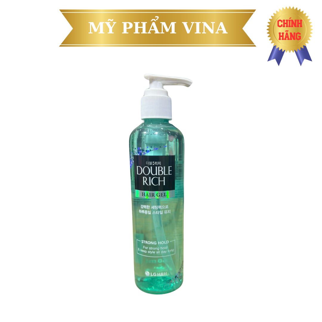 Gel Tạo Kiểu Tóc DOUBLE RICH STRONG HARD 250ml - CHAI XANH