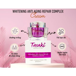 Kem Tasaki Dưỡng trắng da cao cấp Linh Chi – Đông Trùng – DNA 25GR - Tasaki Whitening Anti-aging Repair Complex Cream
