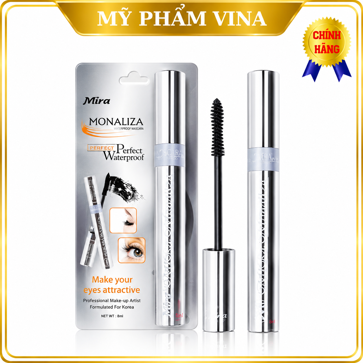 Mascara Không Trôi Giúp Cong Mi Mira Monaliza Make Your Eyes Attractive (8g) 1