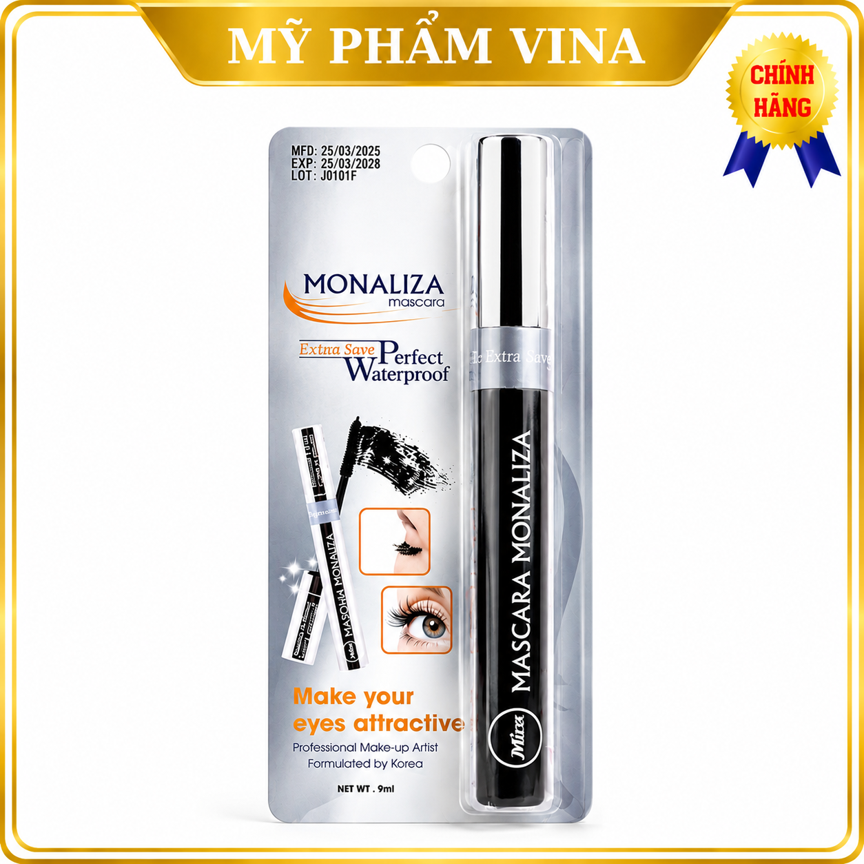Mascara Không Trôi Giúp Cong Mi Mira Monaliza Make Your Eyes Attractive (8g) 2