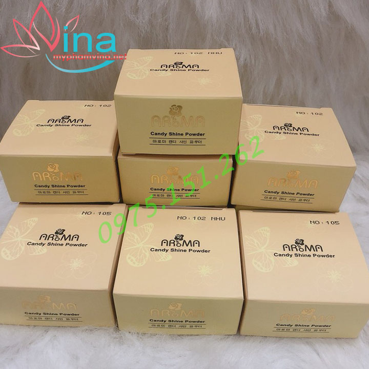 Phấn phủ bột kiềm dầu Aroma Candy Shine Powder Hàn Quốc 10g