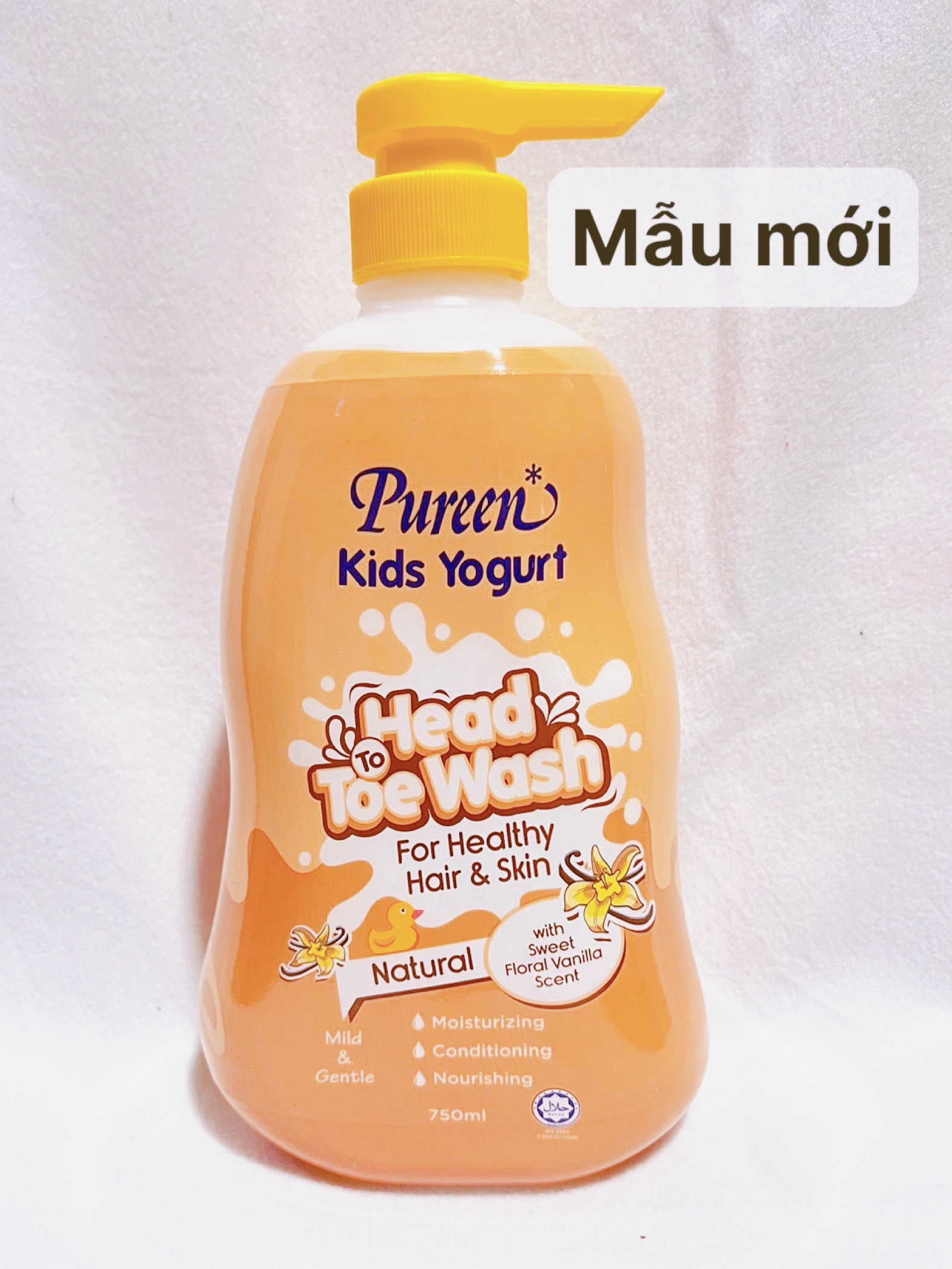 Tắm Gội Toàn Thân Pureen Sữa Chua & Vani 750ml