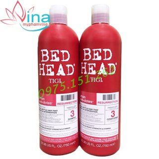 CẶP DẦU GỘI XẢ TIGI BED HEAD ĐỎ CHÍNH HÃNG 750ML x 2 2