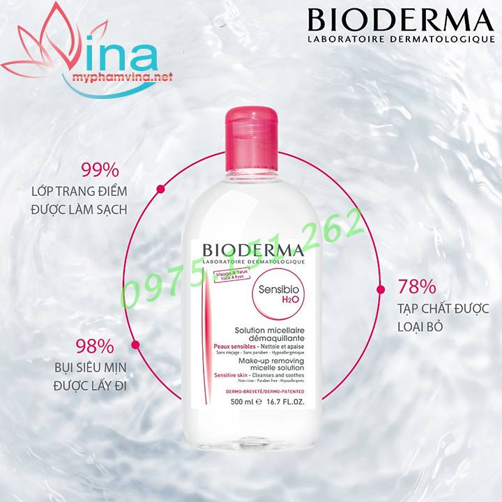 Nước Tẩy Trang Bioderma Sensibio H2O Dành Cho Da Nhạy Cảm 500ml 2