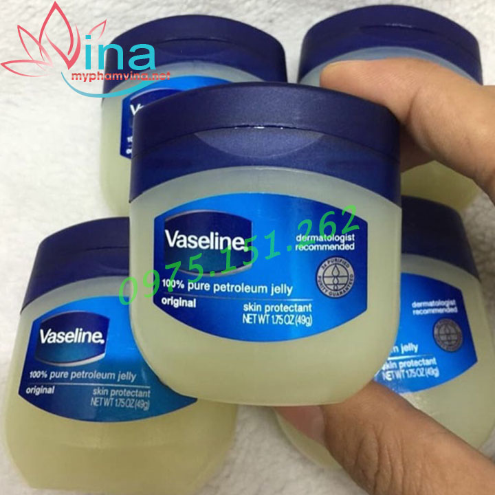 Sáp dưỡng ẩm Vaseline Pure Petroleum jelly Original 49g