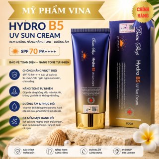 Kem chống nắng BEAU SHOP Hydro B5 UV Sun Cream SPF 70++++ nâng tone, dưỡng ẩm 80GR