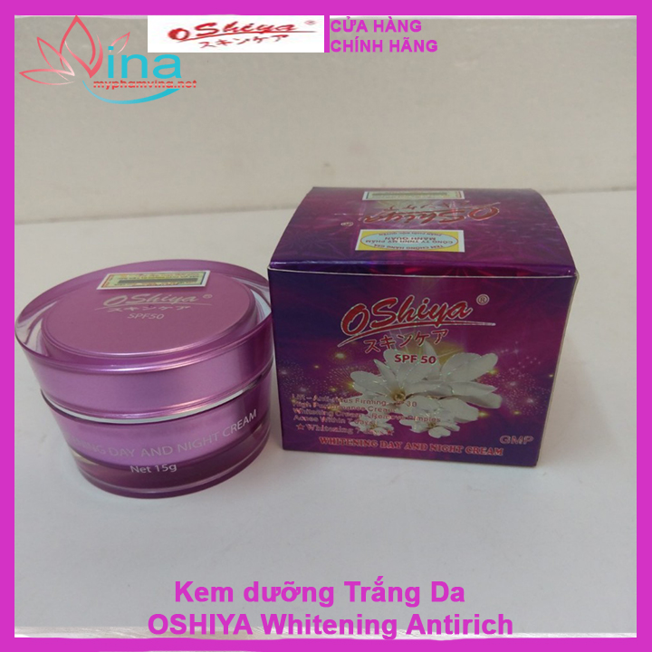 Kem Dưỡng Da OSHIYA Dưỡng Trắng Ngừa MụN Ngày và Đêm 15gr 2