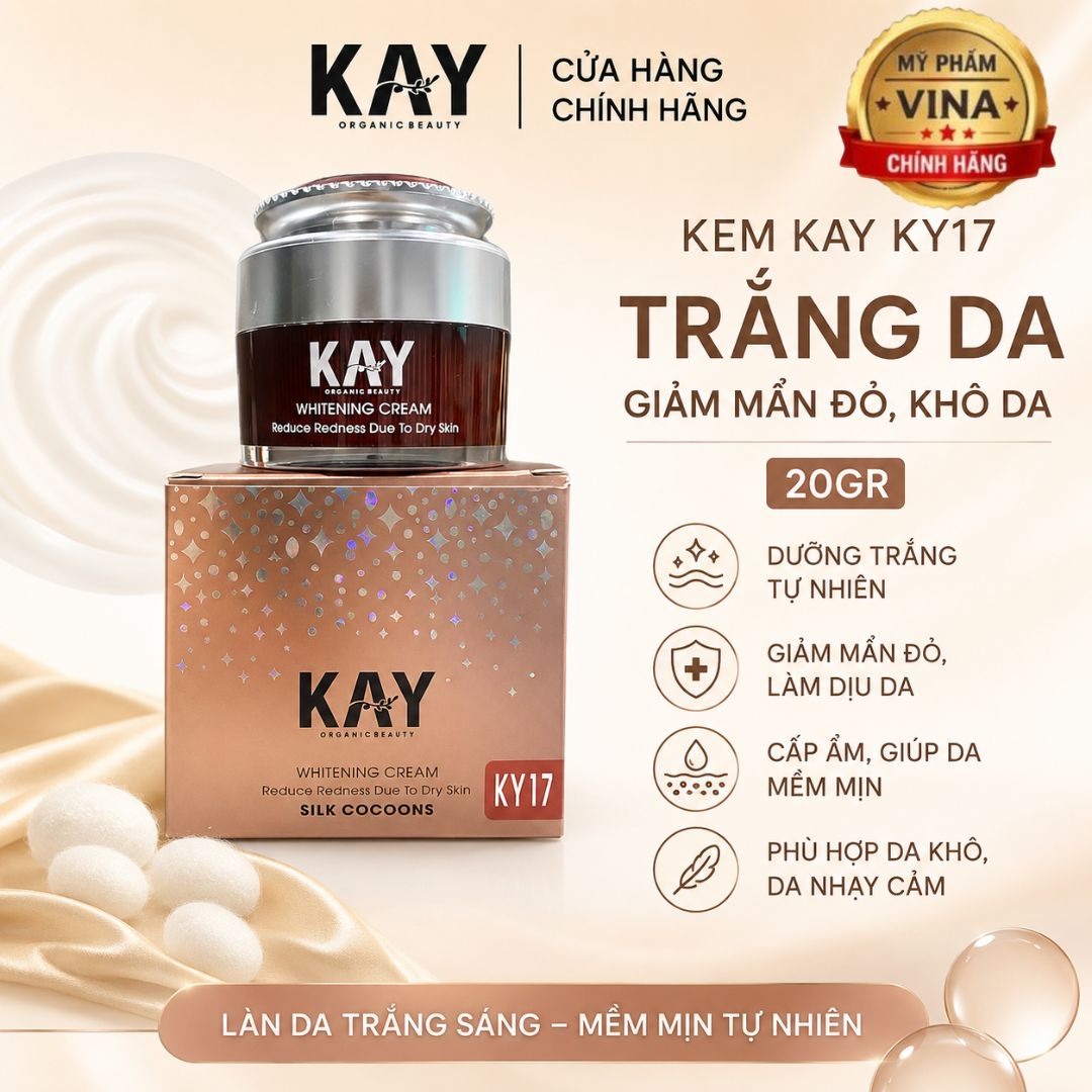 KEM KAY KY17 Trắng Da Giảm Mẩn Đỏ Khô Da 20gr 1