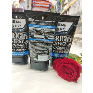 Sữa Rửa Mặt Men Biore Bright Enegry Hạt Tác Động Kép Sáng Nam Tính 100g 2