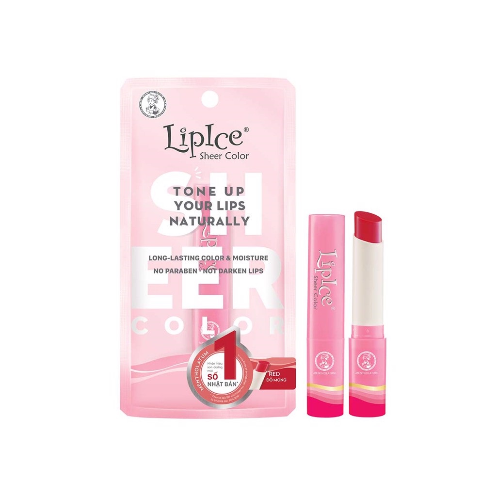 Son dưỡng môi LipIce Sheer Color Pop Red Đỏ Mọng 2.4gr 1