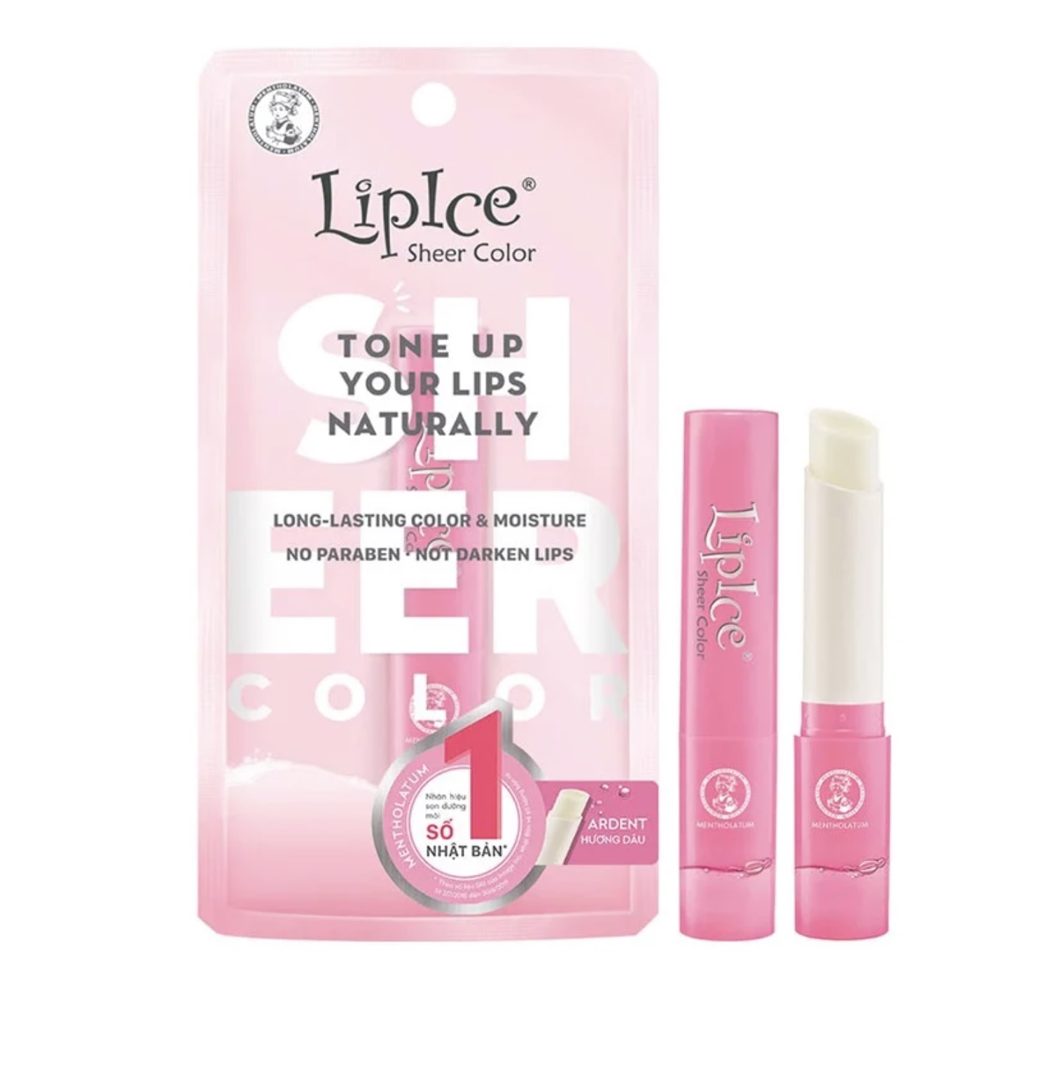 Son Dưỡng môi LipIce Sheer Color Ardent – Hương dâu 2.4g 1