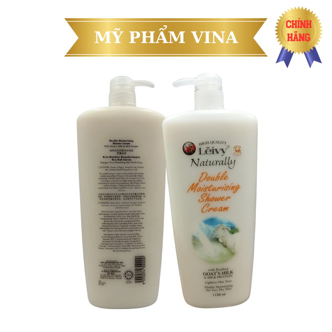 Sữa tắm dê trắng da Leivy Naturally 1150ml 2