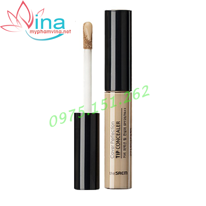 Kem che khuyết điểm The Saem Cover Perfection Tip Concealer (6.5g) #01 1