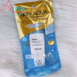 Sữa chống nắng dưỡng da ngừa mụn Sunplay Skin Aqua Acne Clear Milk spf50+, pa++++ 25gr 1