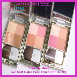 Phấn Má Hồng Geo Soft Color Face Touch Spf27 20g 1